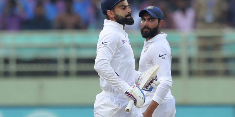 Twitter Reactions: Virat Kohli and Ravindra Jadeja put India in control after a little setback on Day 1 of the second Test 1 Twitter Reactions: Virat Kohli and Ravindra Jadeja put India in control after a little setback on Day 1 of the second Test