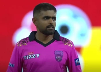 In the opening game of the competition, a Babar Azam devotee draws notice.