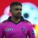 In the opening game of the competition, a Babar Azam devotee draws notice. 7 In the opening game of the competition, a Babar Azam devotee draws notice.