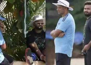Before the Asia Cup, Rishabh Pant welcomes his colleagues at the Alur training facility.