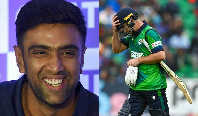 Ireland's top order failed to produce against India in the first T20I, prompting Ravichandran Ashwin to make a crude jab at them. 1 Ireland's top order failed to produce against India in the first T20I, prompting Ravichandran Ashwin to make a crude jab at them.