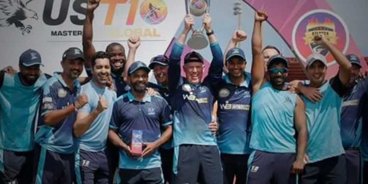 Texas Chargers win the first title in a thrilling final in the US Masters T10 League in 2023. 1 Texas Chargers win the first title in a thrilling final in the US Masters T10 League in 2023.
