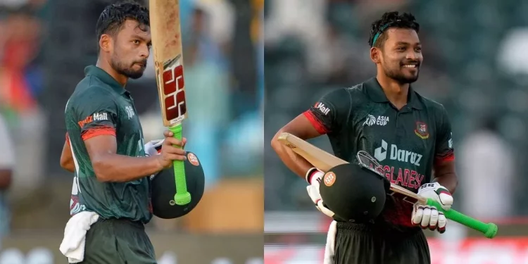 Najmul Hossain Shanto is out of the Asia Cup 2023 due to a hamstring injury. 1 Najmul Hossain Shanto is out of the Asia Cup 2023 due to a hamstring injury.