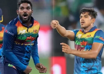 Sri Lanka names its ODI World Cup roster, the twin spinners Hasaranga and Theekshana are selected temporarily.