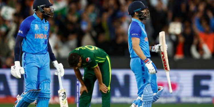 Flight costs from Ahmedabad to the India vs. Pakistan World Cup matchup increase by 415 percent.