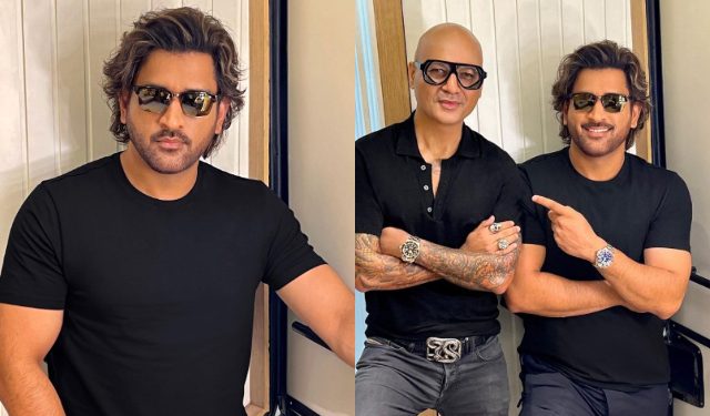 MS Dhoni wears new hairstyle inspired by fan art and rolls back the clock to evoke bygone eras. 1 MS Dhoni wears new hairstyle inspired by fan art and rolls back the clock to evoke bygone eras.