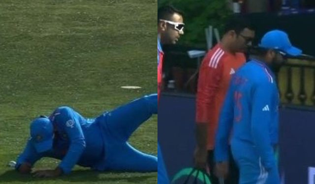 2023 ODI World Cup: Rohit Sharma wounds finger while diving, yells at Dharamsala outfield 1 2023 ODI World Cup: Rohit Sharma wounds finger while diving, yells at Dharamsala outfield