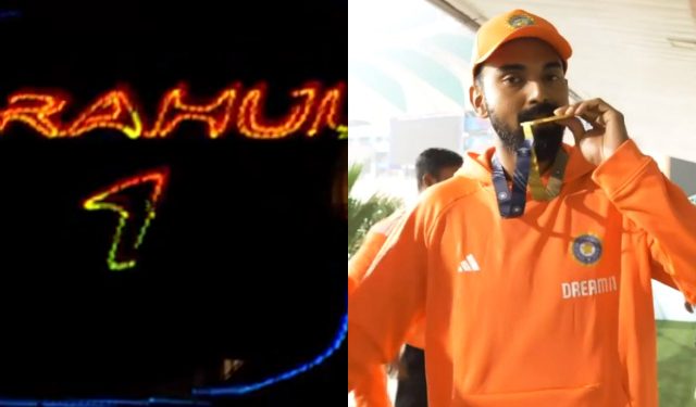 In yet another distinctive fashion, KL Rahul was named the best fielder of the match during the ODI World Cup 2023 against England. 1 In yet another distinctive fashion, KL Rahul was named the best fielder of the match during the ODI World Cup 2023 against England.