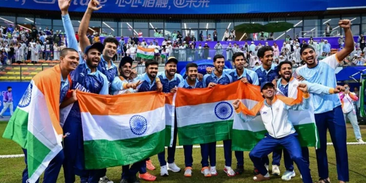 In spite of a washout, how did India win the gold medal in men's cricket at the Asian Games 2023? 1 India