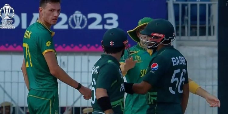 CWC 2023: During Pakistan vs. SA, Marco Jansen and Muhammad Rizwan argue verbally 1 CWC 2023: During Pakistan vs. SA, Marco Jansen and Muhammad Rizwan argue verbally