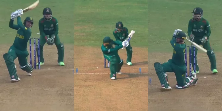 Shot of the Day: Quinton de Kock reverse sweeps Mahmudullah for a six in the World Cup 2023 ODI between South Africa and Bangladesh 1 Shot of the Day: Quinton de Kock reverse sweeps Mahmudullah for a six in the World Cup 2023 ODI between South Africa and Bangladesh