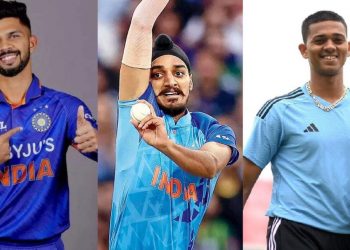 Indian cricketers support their men's hockey team as they take on Pakistan at the 2023 Asian Games 4 Indian cricketers support their men's hockey team as they take on Pakistan at the 2023 Asian Games