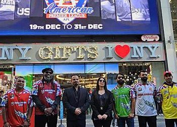 Launch of the American Premier League in Times Square, New York