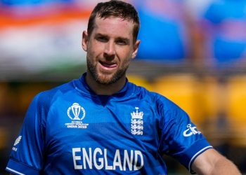 Dawid Malan receives a cake facial after scoring the game-winning century in ODI World Cup 2023.