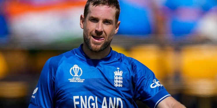 Dawid Malan receives a cake facial after scoring the game-winning century in ODI World Cup 2023.