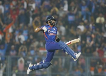 Virat Kohli celebrates wildly after scoring a century against Bangladesh in an ODI World Cup 2023 match; the video becomes viral.