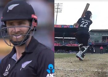 Shot of the Day: Against Pakistan in the ODI World Cup 2023, Kane Williamson hammers a legendary inside-out six.