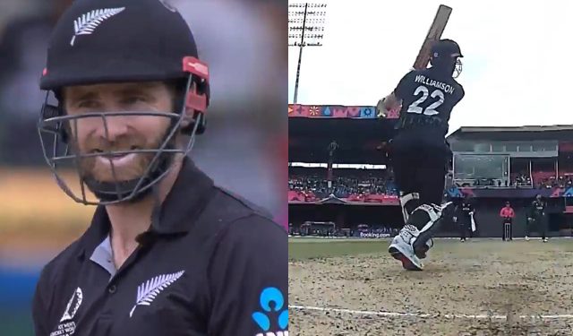 Shot of the Day: Against Pakistan in the ODI World Cup 2023, Kane Williamson hammers a legendary inside-out six. 1 Shot of the Day: Against Pakistan in the ODI World Cup 2023, Kane Williamson hammers a legendary inside-out six.