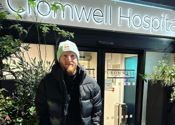 Ben Stokes releases his first photo following knee surgery. 9 Ben Stokes releases his first photo following knee surgery.