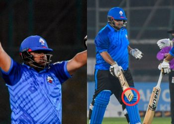 Reports: Azam Khan receives a 50% match fee penalties from the PCB for wearing the Palestinian flag on his bat.