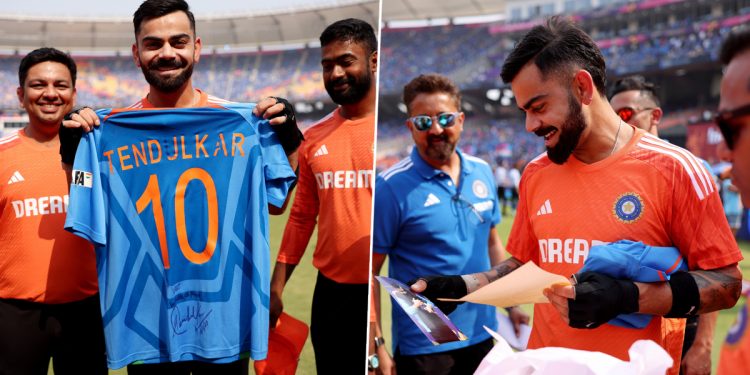 ODI World Cup 2023: Sachin Tendulkar gives Virat Kohli a signed jersey 1 ODI World Cup 2023: Sachin Tendulkar gives Virat Kohli a signed jersey