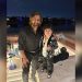 On vacation in Dubai, MS Dhoni poses with Abdu Rozik. 6 On vacation in Dubai, MS Dhoni poses with Abdu Rozik.
