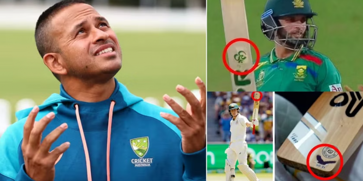 Usman Khawaja criticizes the ICC for permitting players' bats to have religious markings on them. 1 Usman Khawaja criticizes the ICC for permitting players' bats to have religious markings on them.