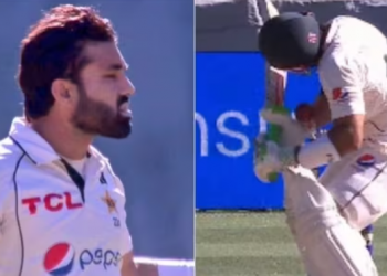The contentious dismissal of Muhammad Rizwan takes a new turn, and a picture purporting to show the wicketkeeper was struck on the wrist goes viral. 8 The contentious dismissal of Muhammad Rizwan takes a new turn, and a picture purporting to show the wicketkeeper was struck on the wrist goes viral.