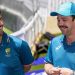 Mitchell Marsh talks about his new mustache, saying he's "trying to be like Heady." 7 Mitchell Marsh talks about his new mustache, saying he's "trying to be like Heady."