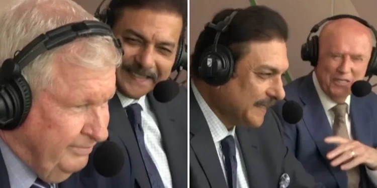 Laughing uncontrollably, Ravi Shastri saw O'Keeffe poke fun at Ian Smith for the Kiwis' World Cup defeat to India. 1 Laughing uncontrollably, Ravi Shastri saw O'Keeffe poke fun at Ian Smith for the Kiwis' World Cup defeat to India.