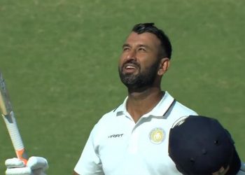 Cheteshwar Pujara sweeps Jharkhand in the Ranji Trophy 2023–2024.