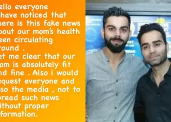 Vikas Kohli, the brother of Virat Kohli, refutes speculation about their mother's health.