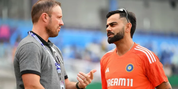 Virat Kohli should play T20Is at No. 3 according to AB de Villiers. 1 Virat Kohli should play T20Is at No. 3 according to AB de Villiers.