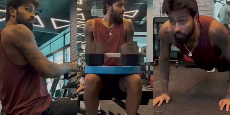 Hardik Pandya posts a workout on social media and makes a significant progress toward his recuperation. 1 Hardik Pandya posts a workout on social media and makes a significant progress toward his recuperation.