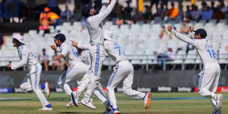 India overtook South Africa in the World Cup final in Cape Town, securing a historic victory. 1 India overtook South Africa in the World Cup final in Cape Town, securing a historic victory.