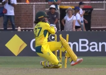 In one ball, Alana King hits a six and is stumped; the video becomes popular.