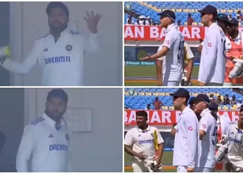 ENG vs. IND: On Day 4, Rohit Sharma hilariously sends back Sarfaraz and Jaiswal to resume batting.