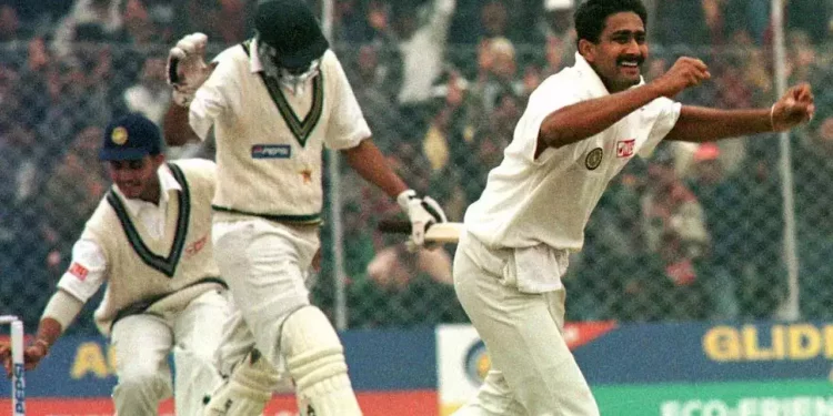On This Day: Pakistan gets defeated by Anil Kumble's outstanding 10-wicket performance. 1 On This Day: Pakistan gets defeated by Anil Kumble's outstanding 10-wicket performance.