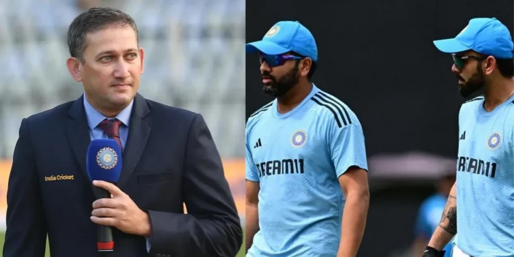 India vs England: Following the Visakhapatnam Test, Rohit Sharma was seen speaking with Ajit Agarkar for a long time.