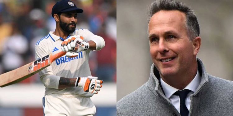 "His mindset is like a top-order batter" - Michael Vaughan praises Ravindra Jadeja for his outstanding performance in Rajkot. 1 "His mindset is like a top-order batter" - Michael Vaughan praises Ravindra Jadeja for his outstanding performance in Rajkot.