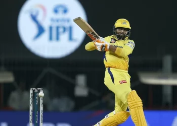 MS Dhoni recreates the famous Ravindra Jadeja celebration from the IPL 2023 final in IPL 2024.