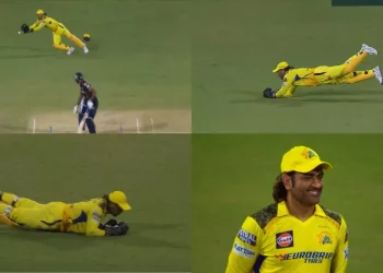 Parthiv Patel said of MS Dhoni's outstanding catch to remove Vijay Shankar, "It looked like we were watching 22-year-old Dhoni again."