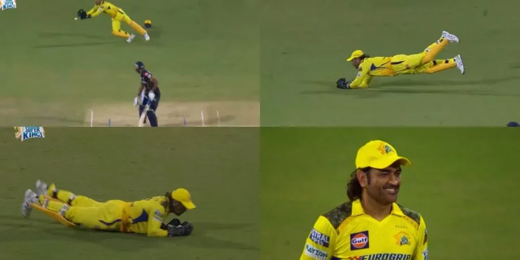 Parthiv Patel said of MS Dhoni's outstanding catch to remove Vijay Shankar, "It looked like we were watching 22-year-old Dhoni again."