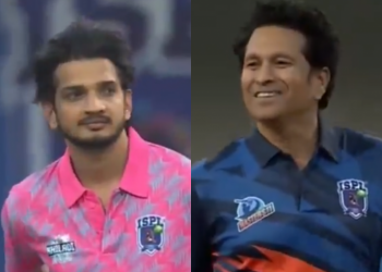 Comedian Munawar Faruqui makes fun of Sachin Tendulkar during an ISPL match by comparing it to the 2003 World Cup final.