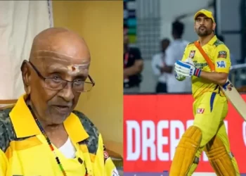An IPL fan, aged 103, exhibits immense enthusiasm at seeing MS Dhoni, resulting in a viral video.