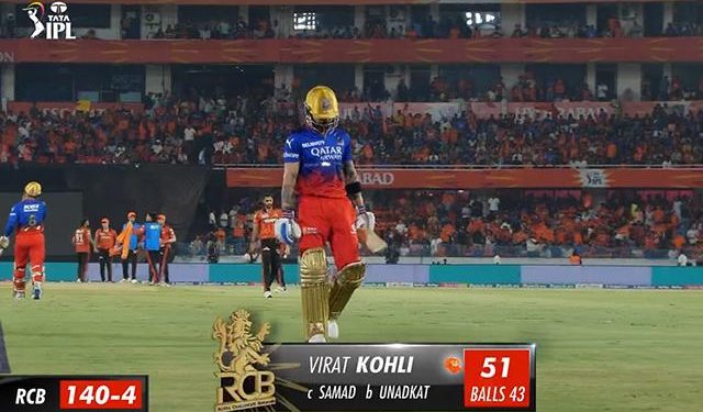 Twitter Reactions: Following a sedated knock against SRH in Match 42, fans tease Virat Kohli with a "Tuk Tuk" comment 1 Twitter Reactions: Following a sedated knock against SRH in Match 42, fans tease Virat Kohli with a "Tuk Tuk" comment