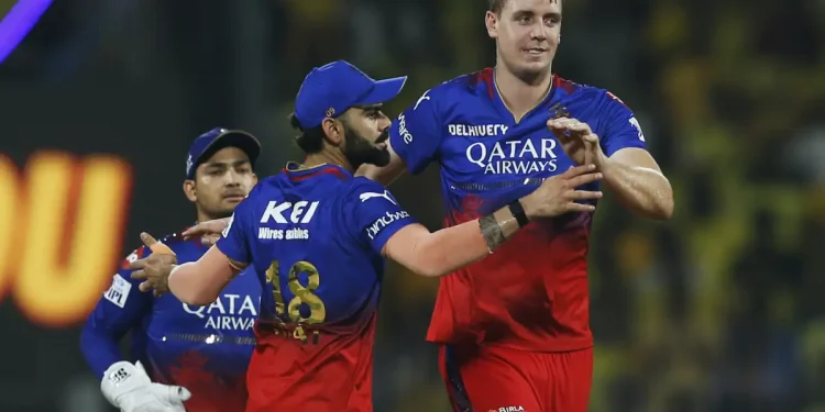 The RCB veer off course and collapse.