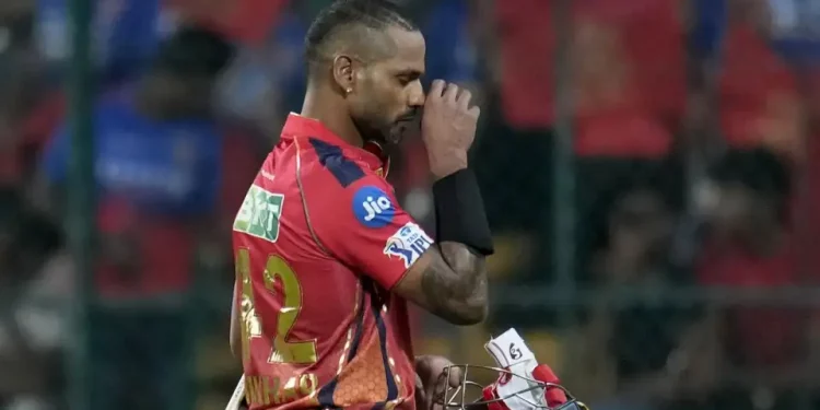 IPL 2024: A shoulder injury has kept Shikhar Dhawan out of the game; he should be out for a week
