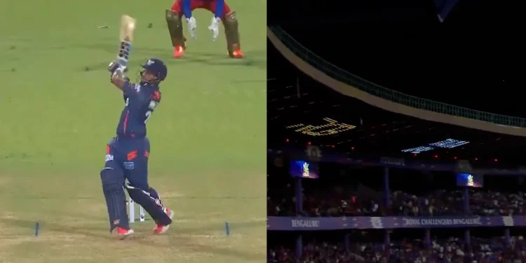 Shot of the Day - Nicholas Pooran launches Reece Topley out of Chinnaswamy - RCB vs LSG IPL 2024