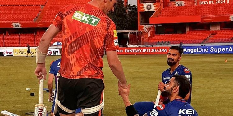 Watch: The endearing exchange between Virat Kohli and Pat Cummins before the SRH vs. RCB match